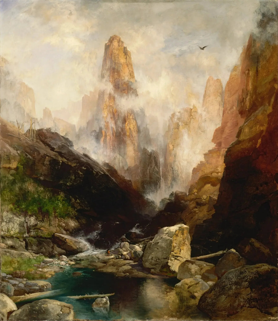 Tåge i Kanab-kløften, Utah - Thomas Moran
