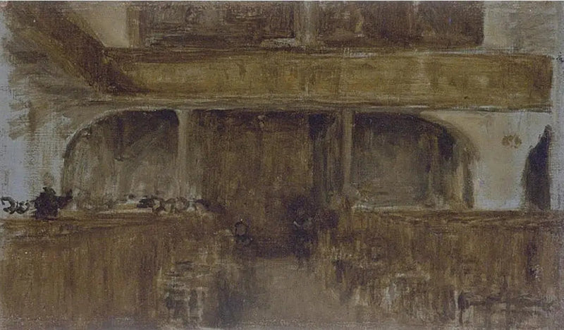Brun og Guld: Den Lille Klasse af Præsten i Sainte-Catherine, Honfleur - James Abbott McNeill Whistler