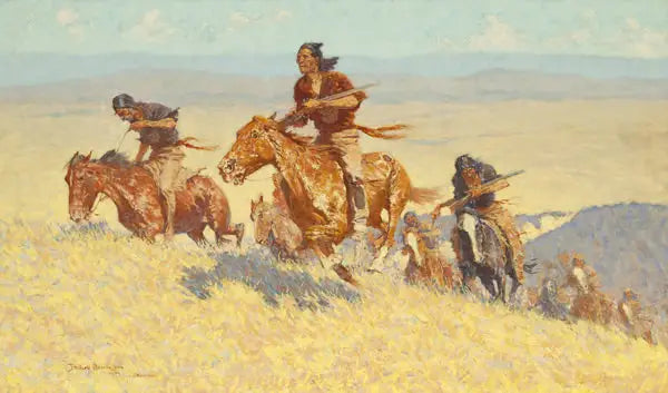Buffalo Runners - Big Horn-bassinet - Frederic Remington