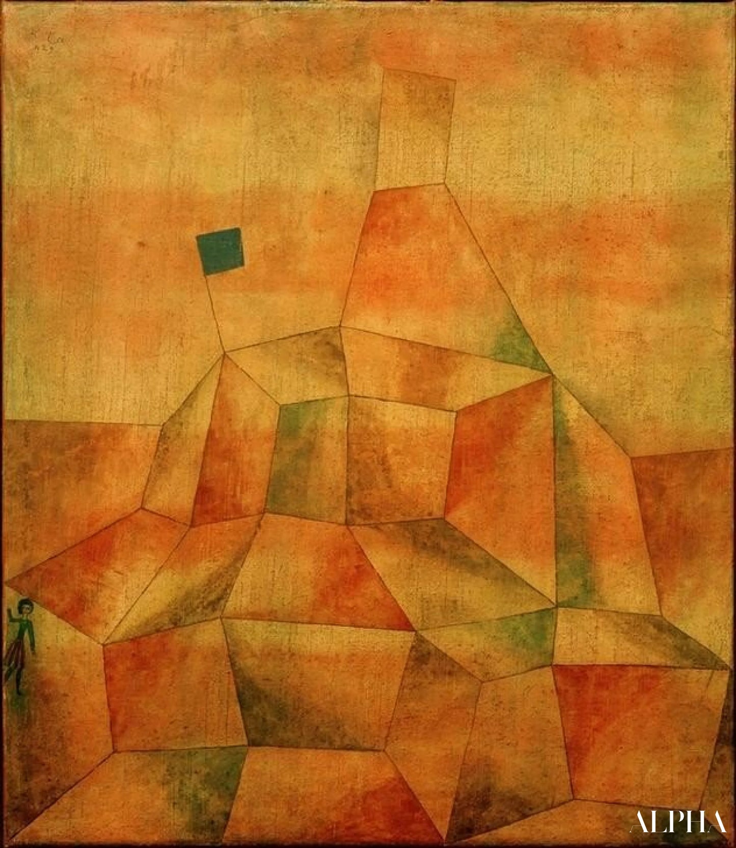 Burghuegel, 1929 - Paul Klee - Reproduktioner af malerier og højkvalitets malerier