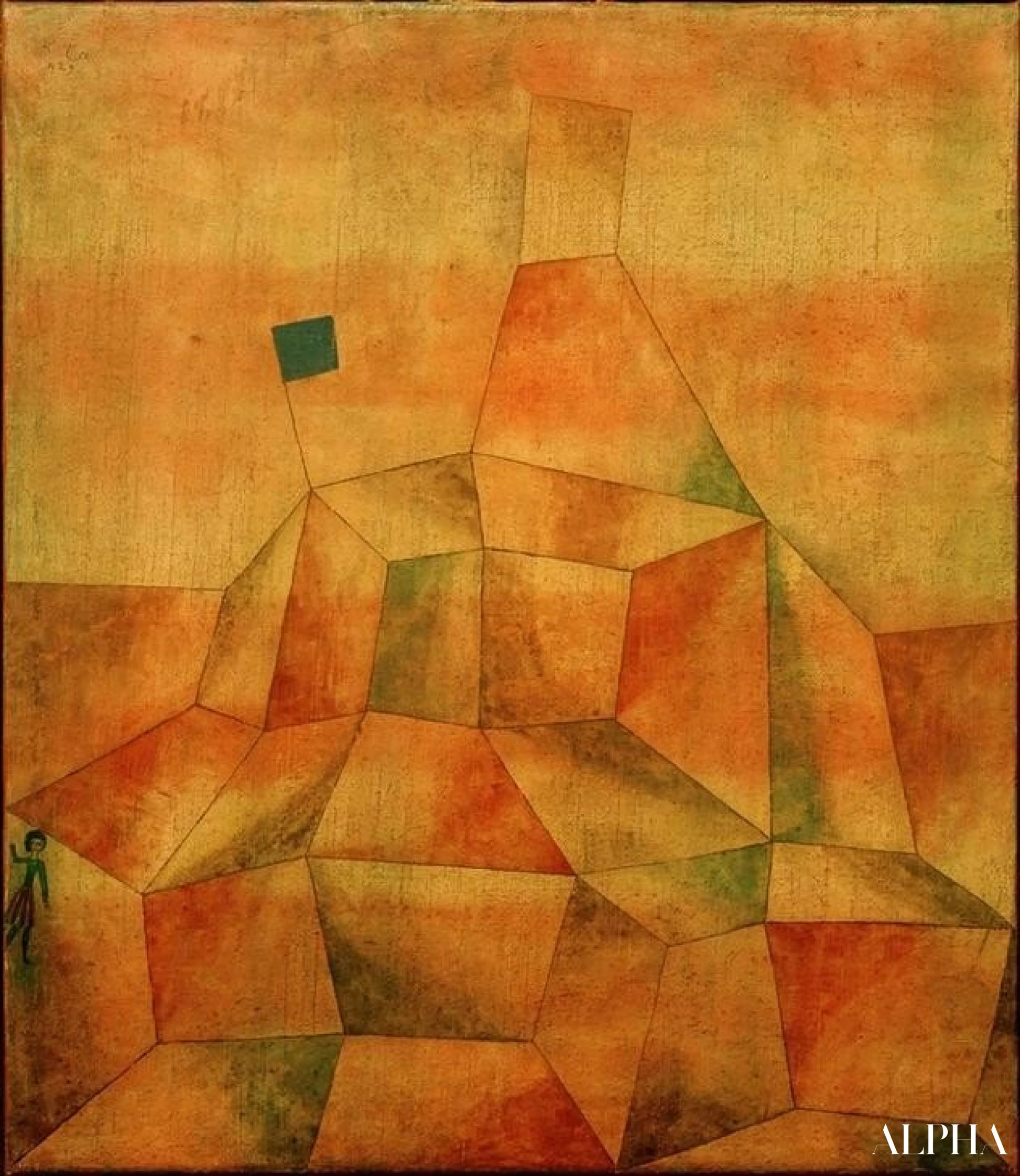 Burghuegel, 1929 - Paul Klee - Reproduktioner af malerier og højkvalitets malerier