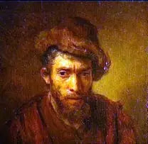 Mandbuste med pels hat - Rembrandt