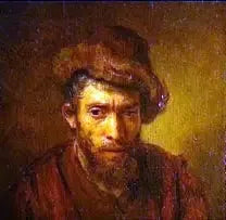 Mandbuste med pels hat - Rembrandt