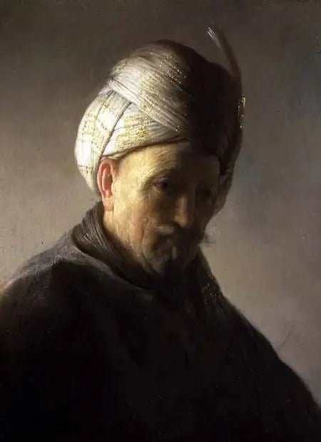 Mandbuste med turban - Rembrandt