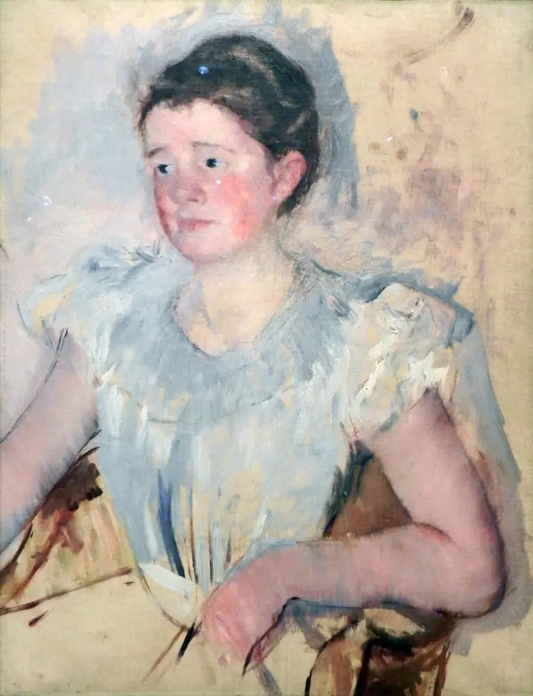 Buste af kvinde i hvid bluse - Mary Cassatt