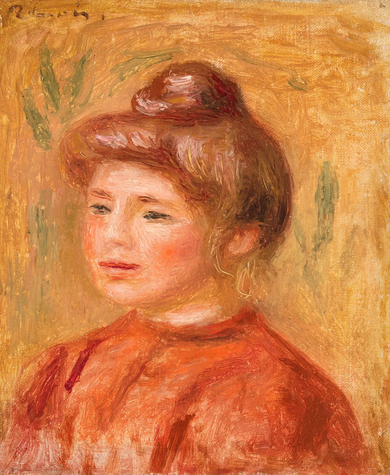 Kvindebuste i rød - Pierre-Auguste Renoir