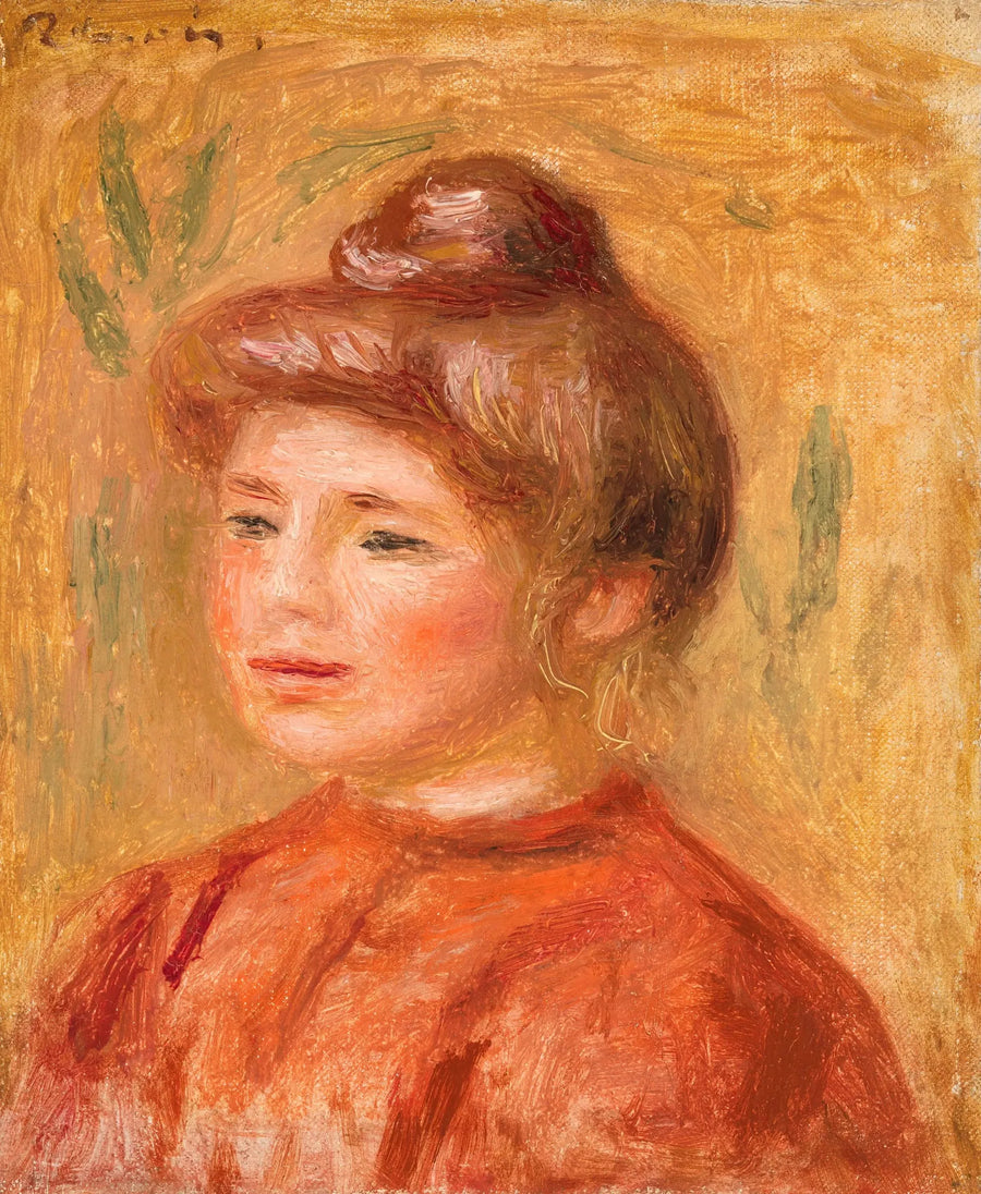 Kvindebuste i rød - Pierre-Auguste Renoir