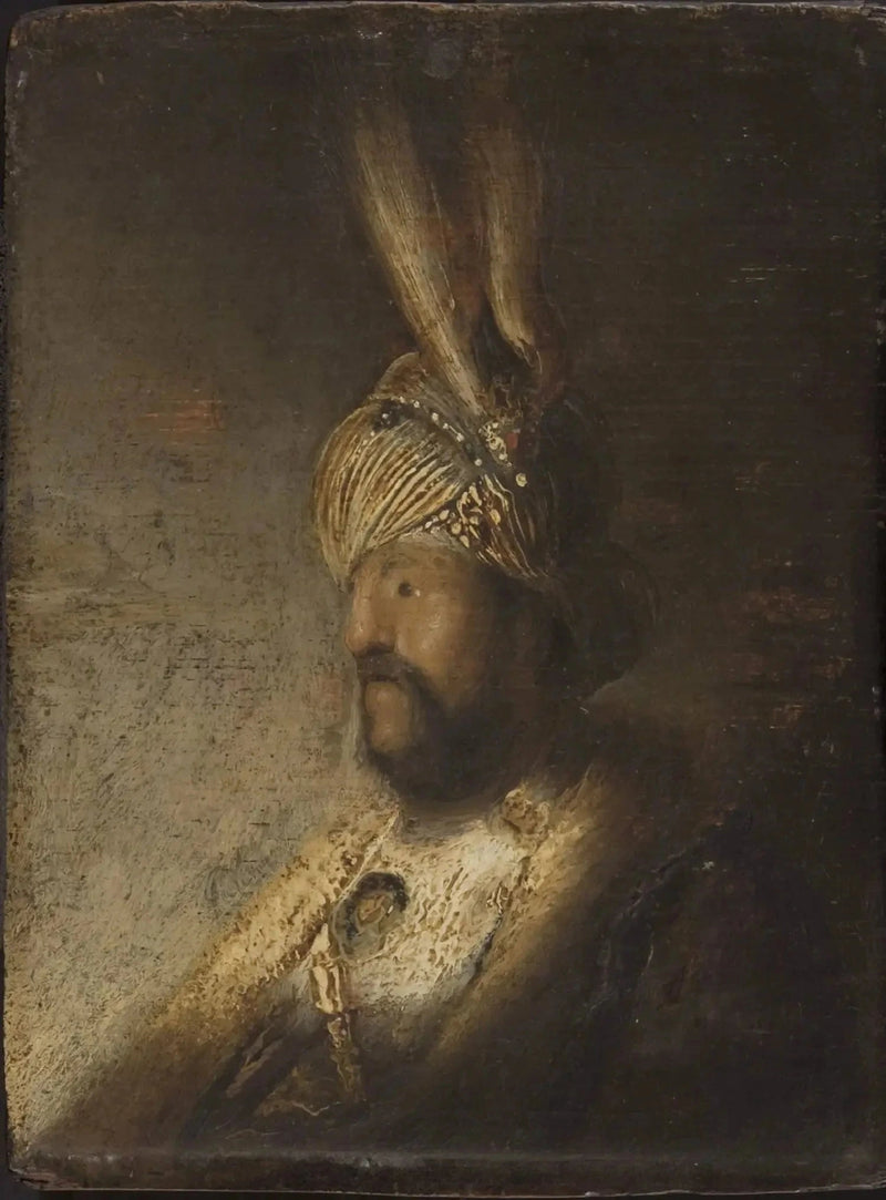 Mandbuste med turban - Rembrandt