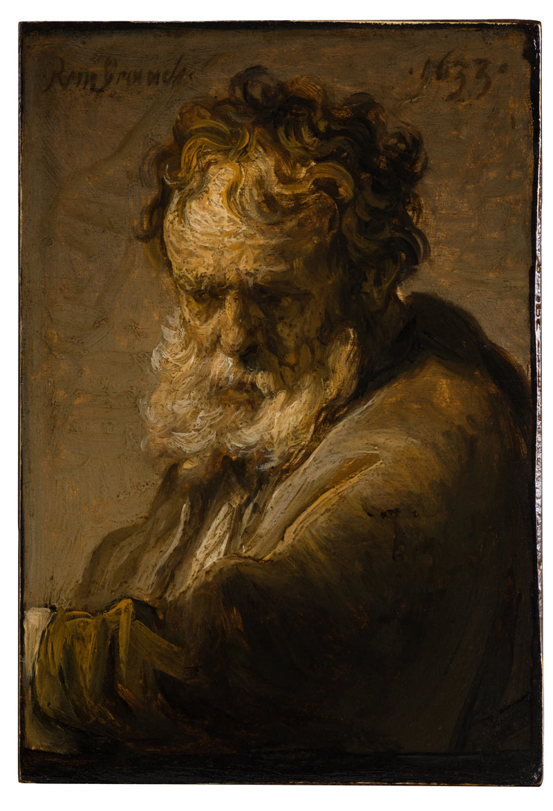 Buste af en gammel skægget mand - Rembrandt