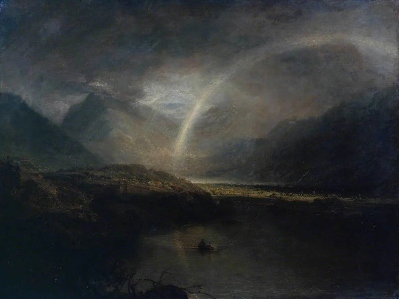 Buttermere Sø, med en del af Cromackwater, Cumberland, et byge - J. M. W. Turner