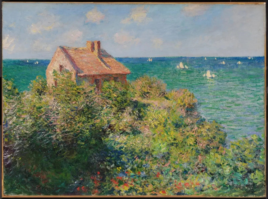 Fiskerhytten på klipperne ved Varengeville - Claude Monet