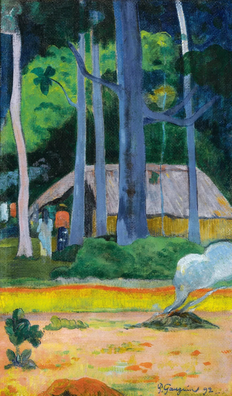 Hytte under træerne - Paul Gauguin