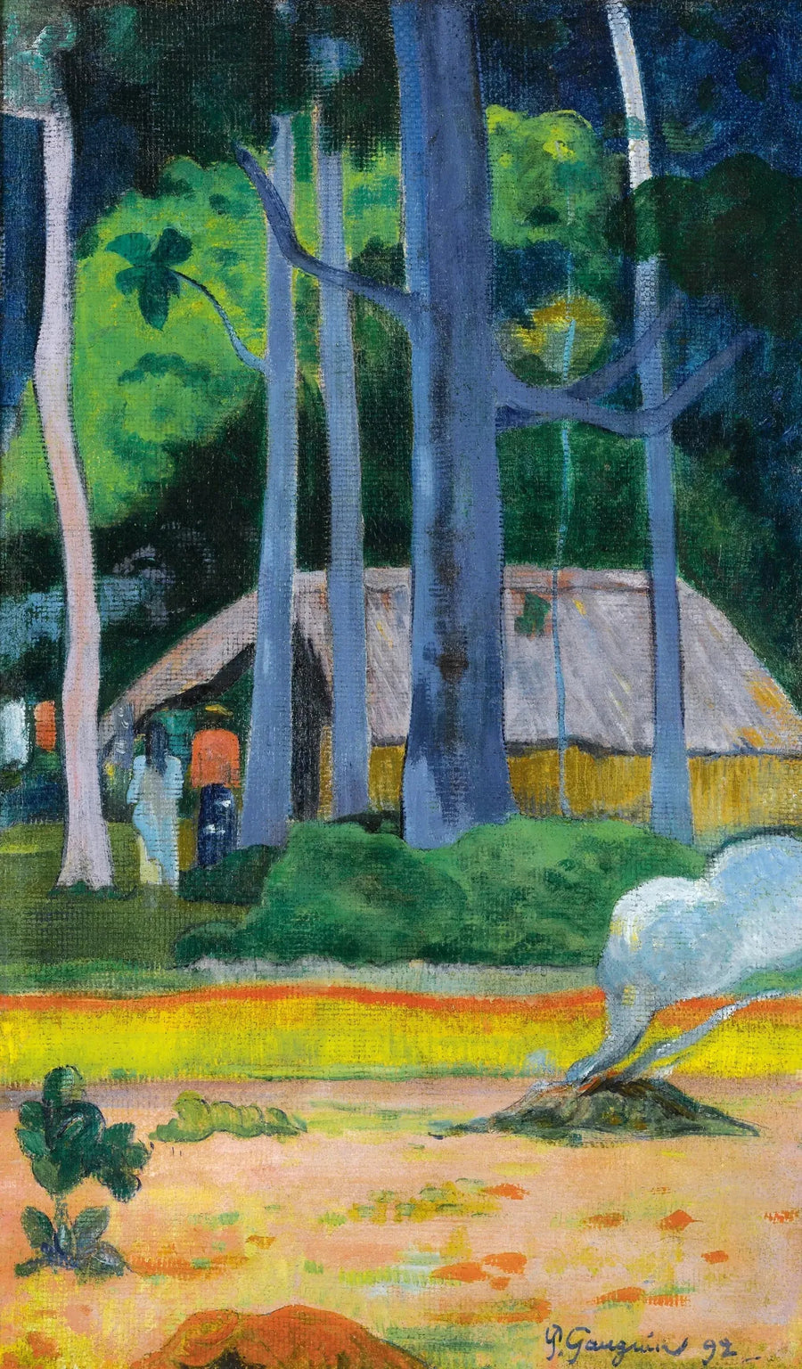 Hytte under træerne - Paul Gauguin