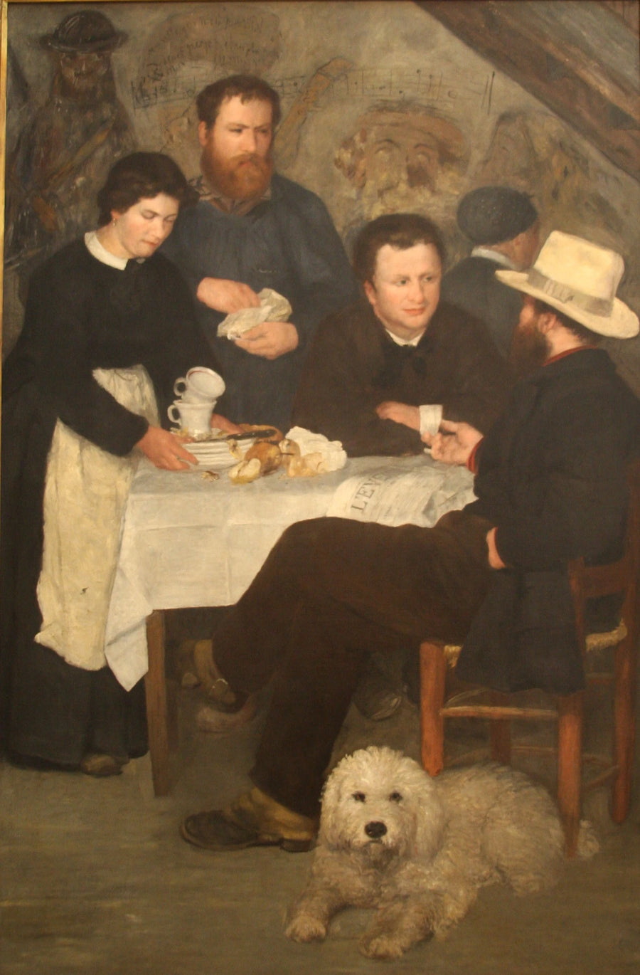 Le Cabaret de la Mère Antony, 1866, peinture de Pierre-Auguste Renoir conservée au Nationalmuseum de Stockholm