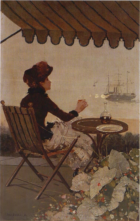 Kafé ved havet - Jean Béraud