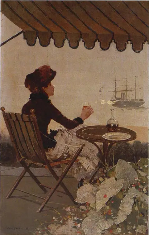 Kafé ved havet - Jean Béraud