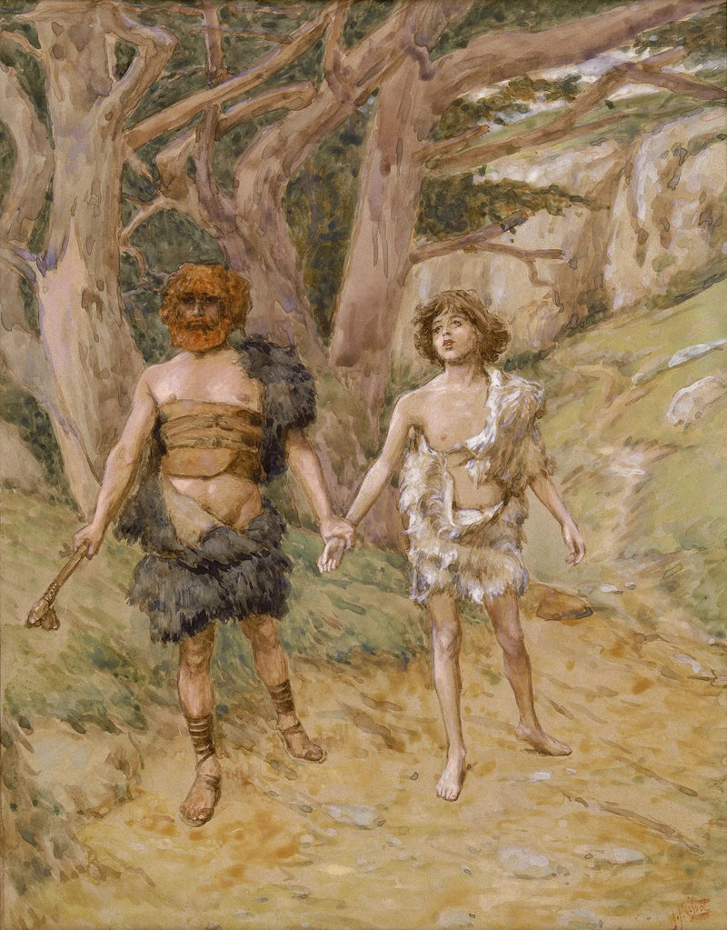 Caïn fører Abel til døden - James Tissot