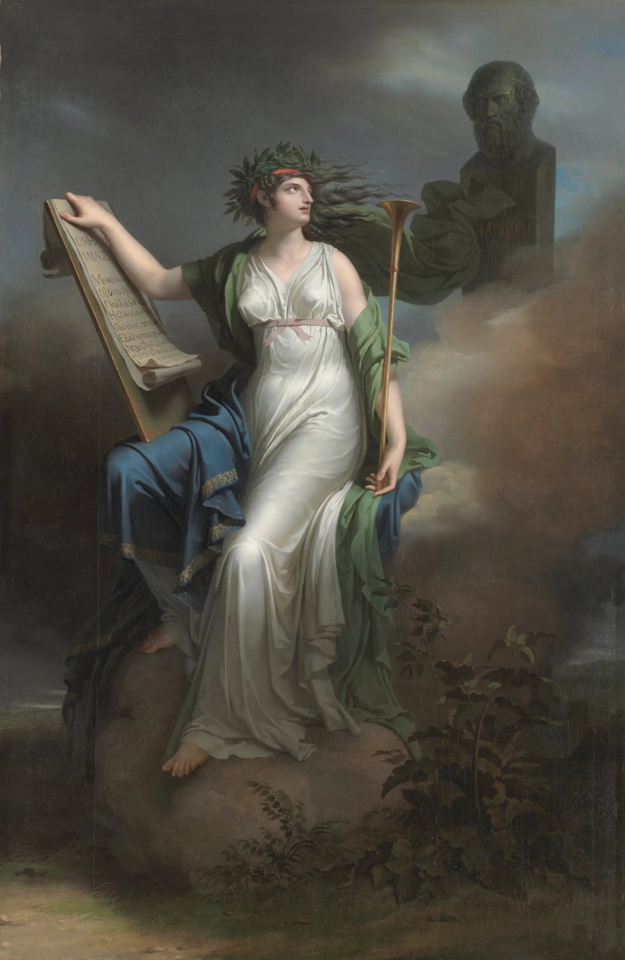 Calliope, muse der leder det episke digt - Charles Meynier