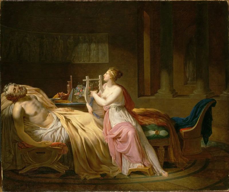 Calliope grædende over Homer - Jacques-Louis David