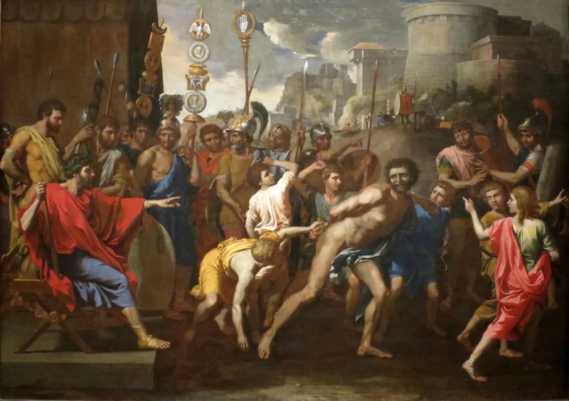 Camille og skolelæreren fra Faliéries - Nicolas Poussin