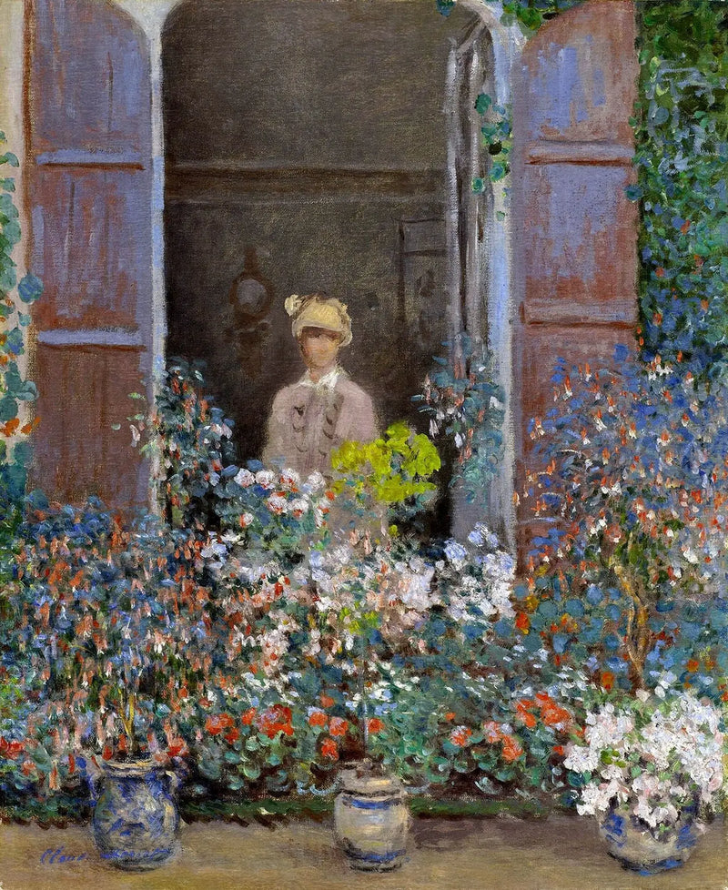 Camille Monet ved vinduet - Claude Monet