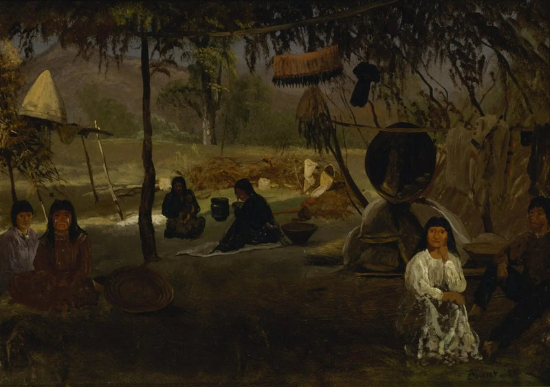 Californien Indisk Lejr - Albert Bierstadt