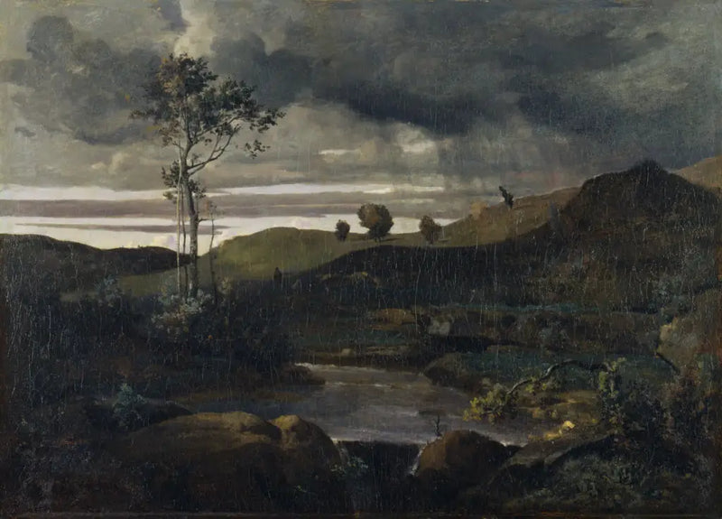 Romersk landskab om vinteren - Jean-Baptiste Camille Corot