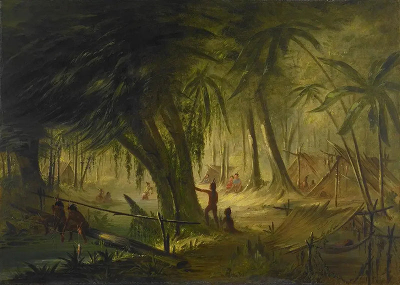 Campement indien - George Catlin