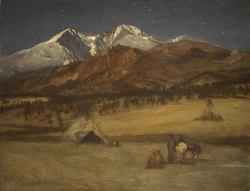 Indisk lejr - Aften - Albert Bierstadt
