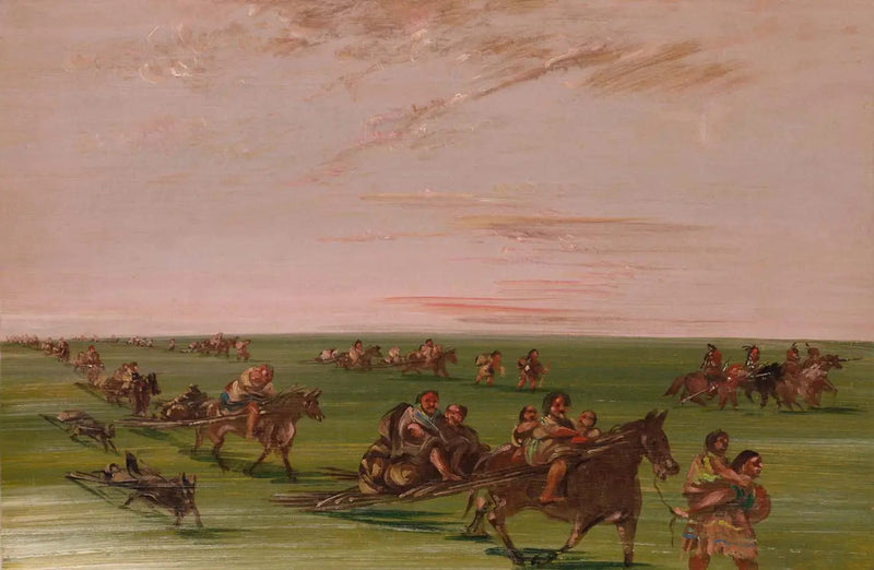 Mobile lejr af Sioux-banden - George Catlin