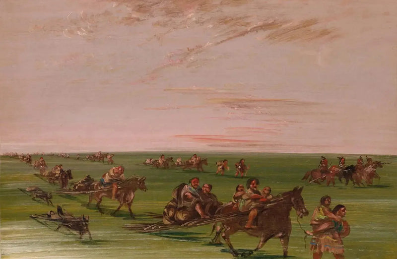 Mobile lejr af Sioux-banden - George Catlin