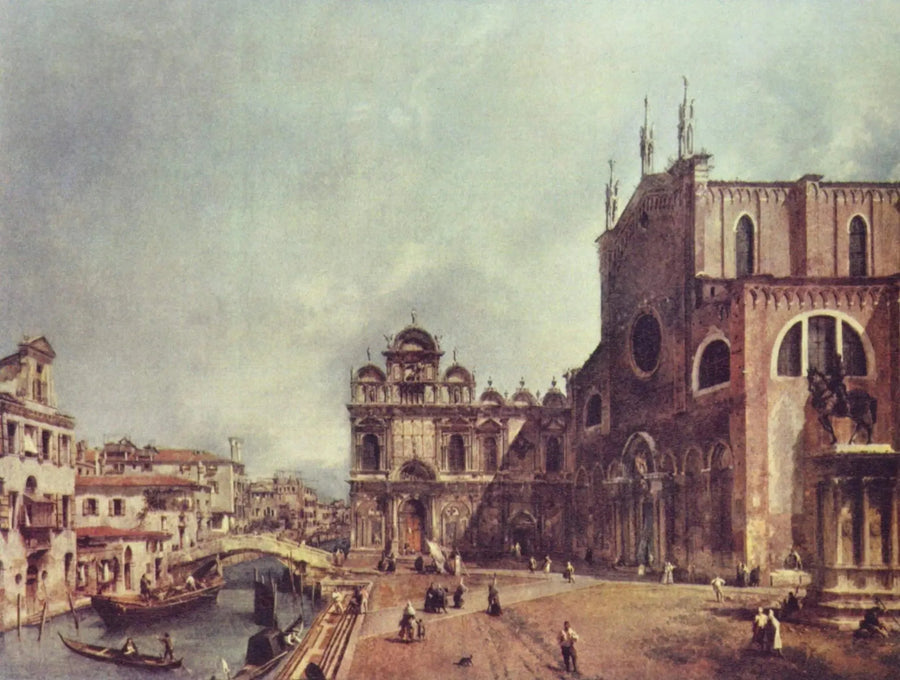 Campo Santi Giovanni e Paolo og Scuola Grande du San Marco - Canaletto