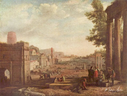 Campo Vaccino - Claude Lorrain - Reproductions de tableaux et peintures haut de gamme