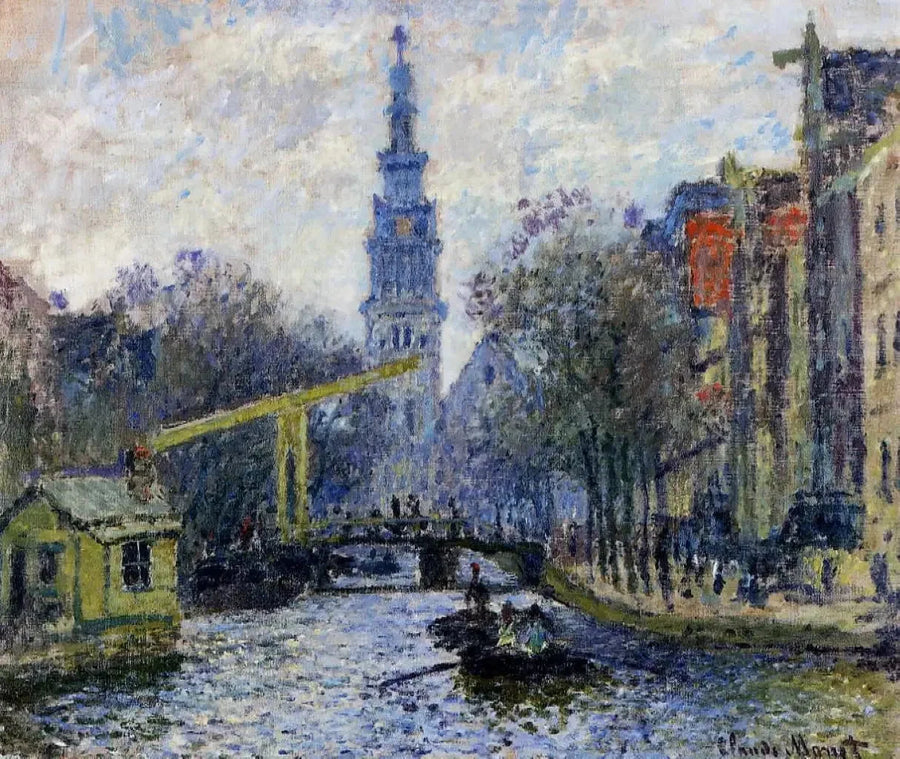 Kanal i Amsterdam W308 - Claude Monet