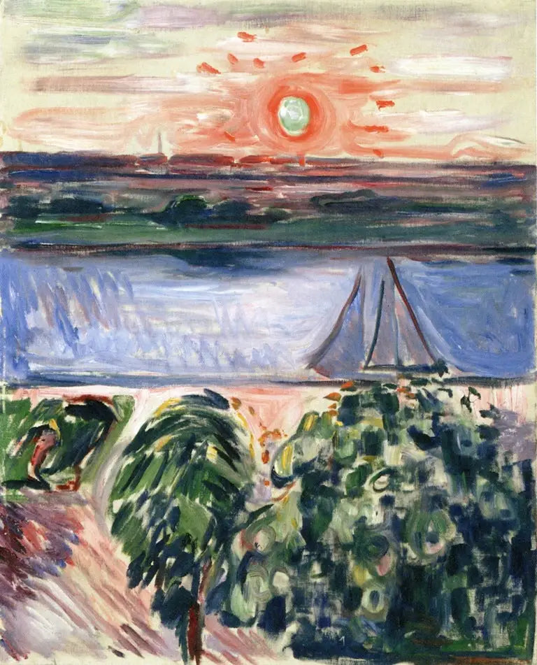 kanal ved solnedgang - Edvard Munch