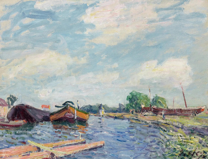Loing-kanalen ved Saint-Mammès - Alfred Sisley