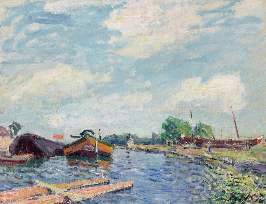 Loing-kanalen ved Saint-Mammès - Alfred Sisley