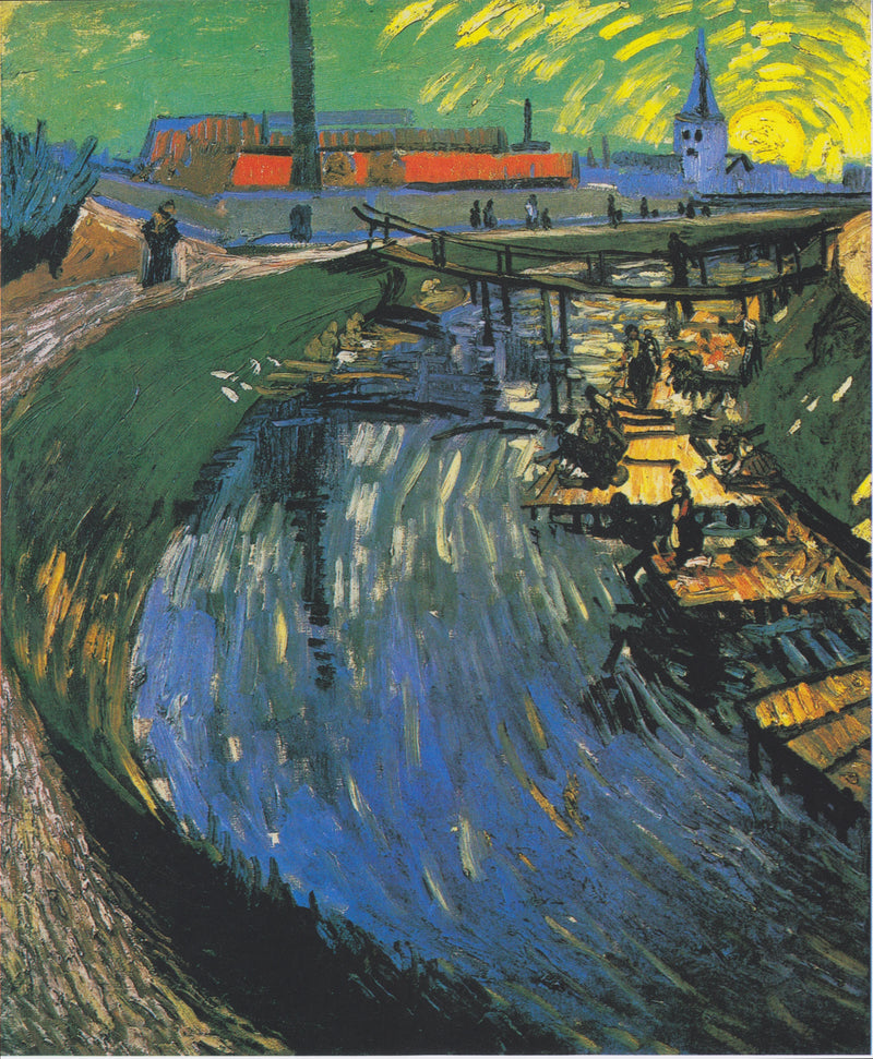 Kanal med kvinder, der vasker sig - Vincent van Gogh