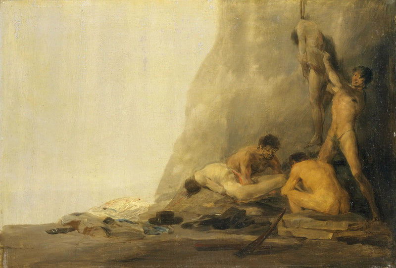Kannibaler, der forbereder deres ofre - Francisco de Goya