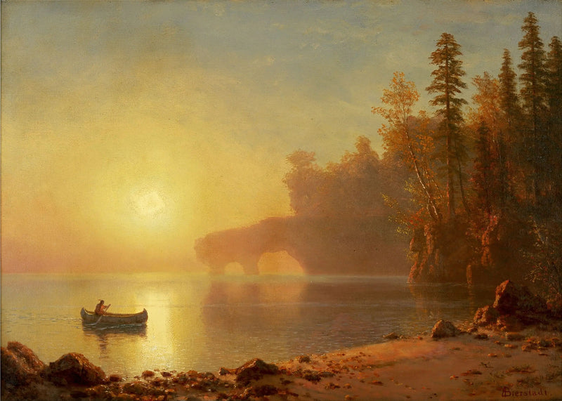 Indian kano - Albert Bierstadt