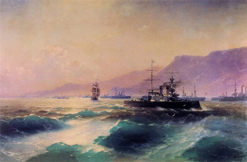 Kanonbåd ud for Kreta - Ivan Aïvazovski
