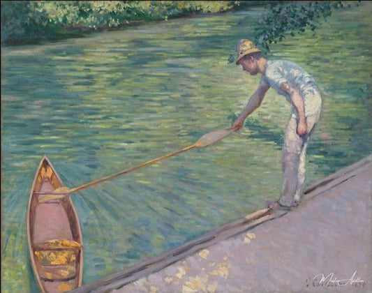 Canotier ramenant sa périssoire - Caillebotte - Reproductions de tableaux et peintures haut de gamme