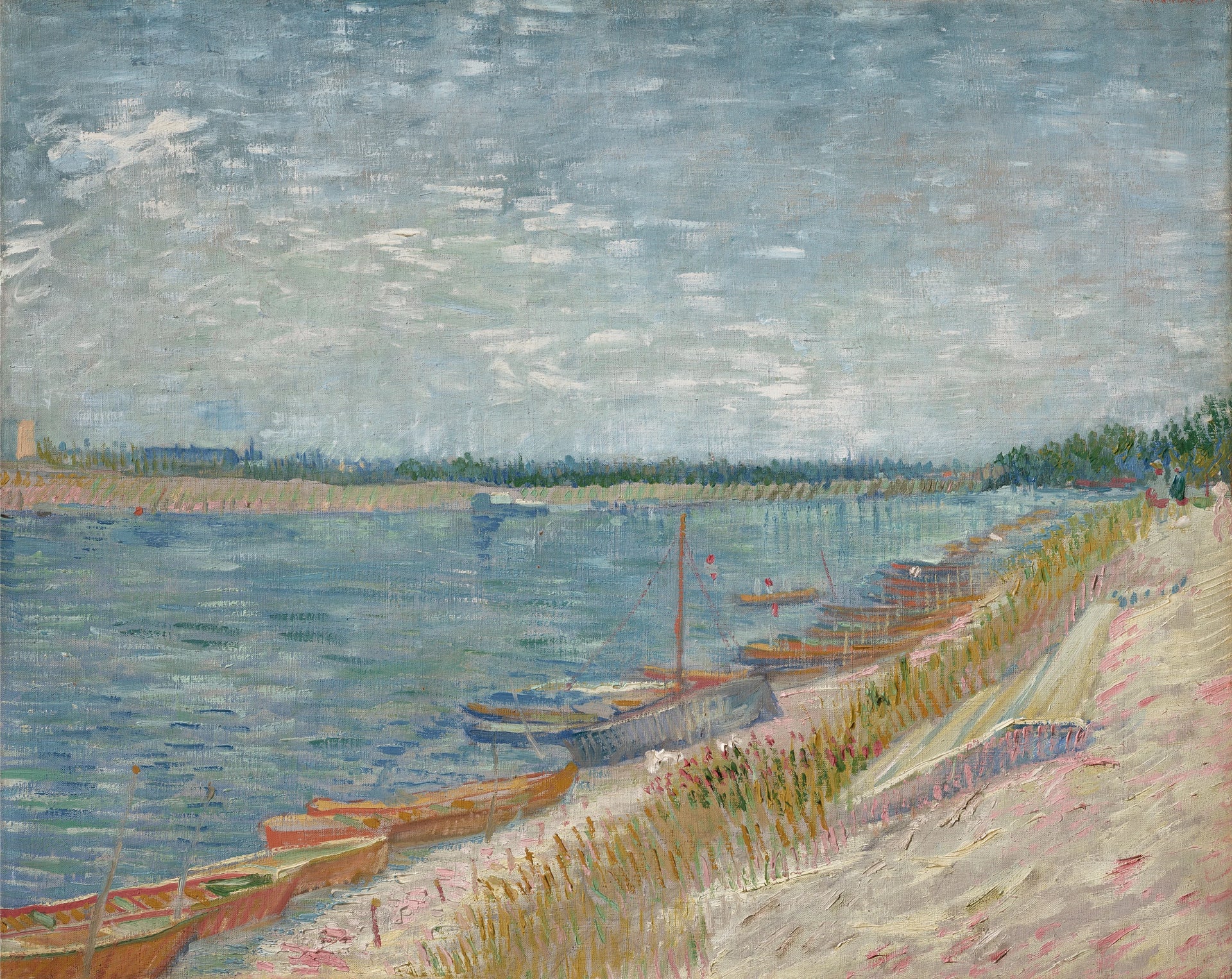 Les Canots amarrés à Asnières F300 de Vincent van Gogh