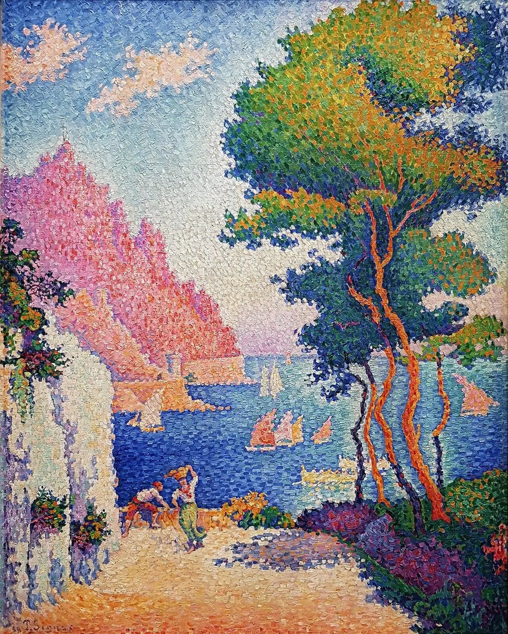Reproduction du tableau « Capo di Noli, près de Gênes - Paul Signac » par Alpha Reproduction en peinture à l’huile