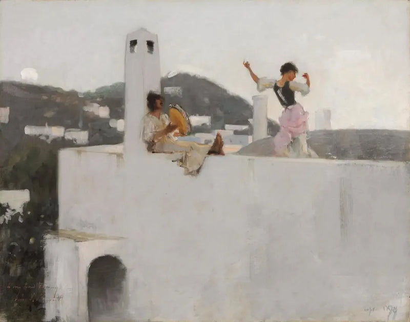 Capri Girl på et tag - John Singer Sargent