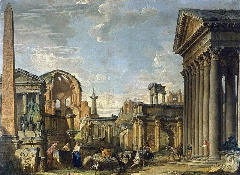 Capriccio arkitektonisk - Giovanni Paolo Panini