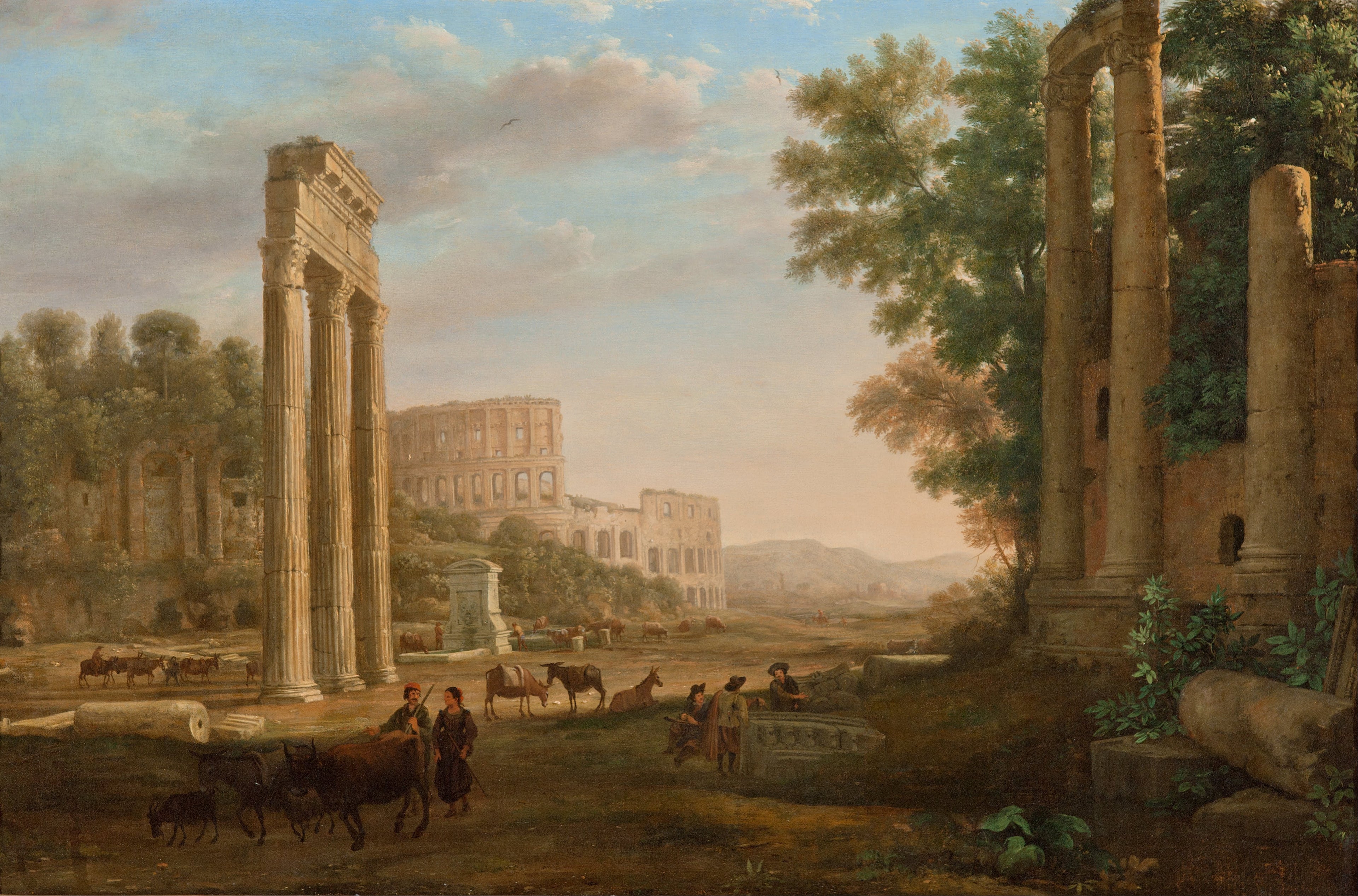 Capriccio med ruinerne af det romerske forum - Claude Lorrain