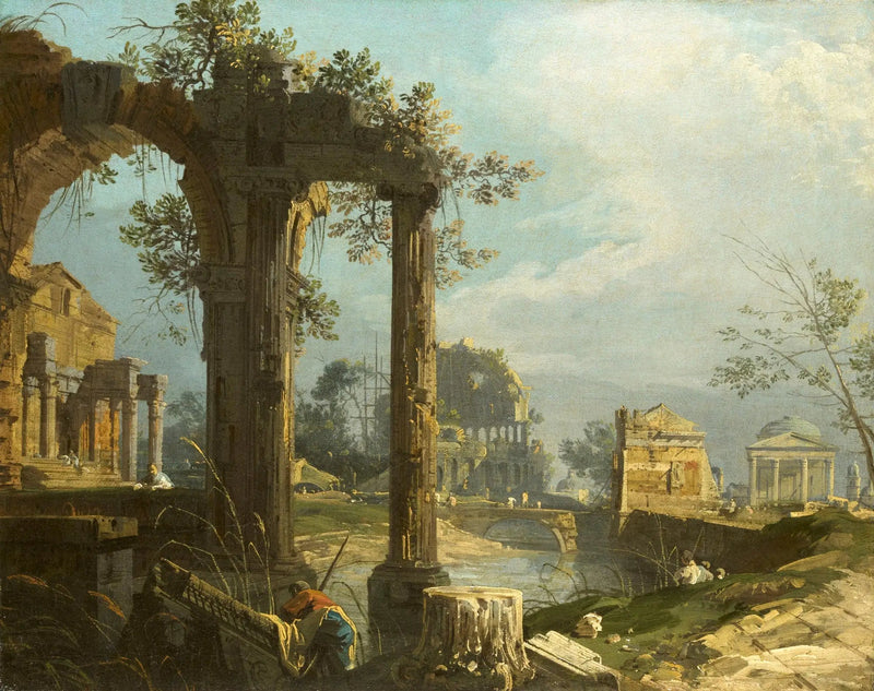 Capriccio med ruiner - Canaletto