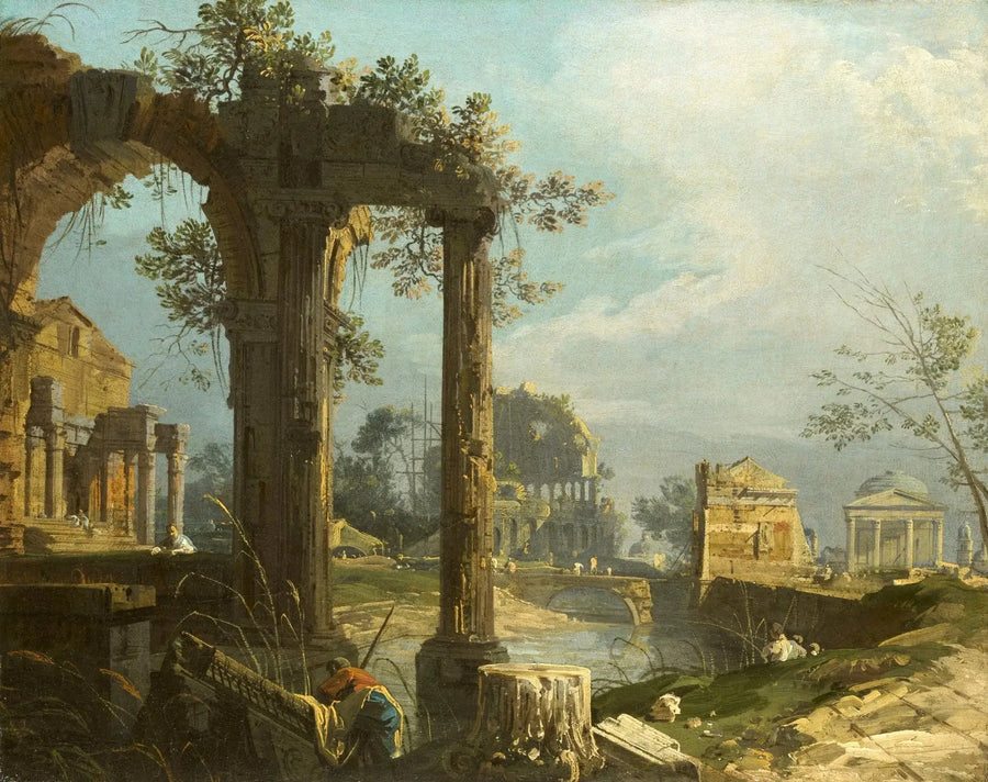 Capriccio med ruiner - Canaletto