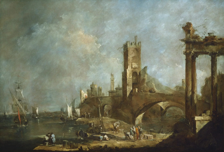 Capriccio af en havn - Francesco Guardi